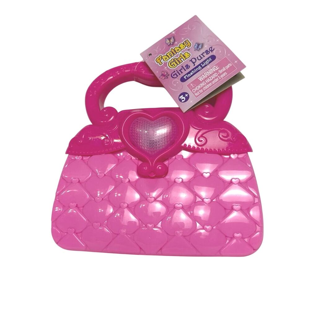 Fantasy Girls Purse Toy Dress-Up Pretend‎ Glam Fashion Pink Flashing Lights